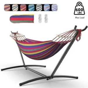 600lb Capacity Hammock with Adjustable Stand