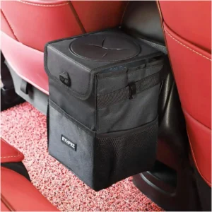 Leakproof Collapsible Car Trash Can with Lid,